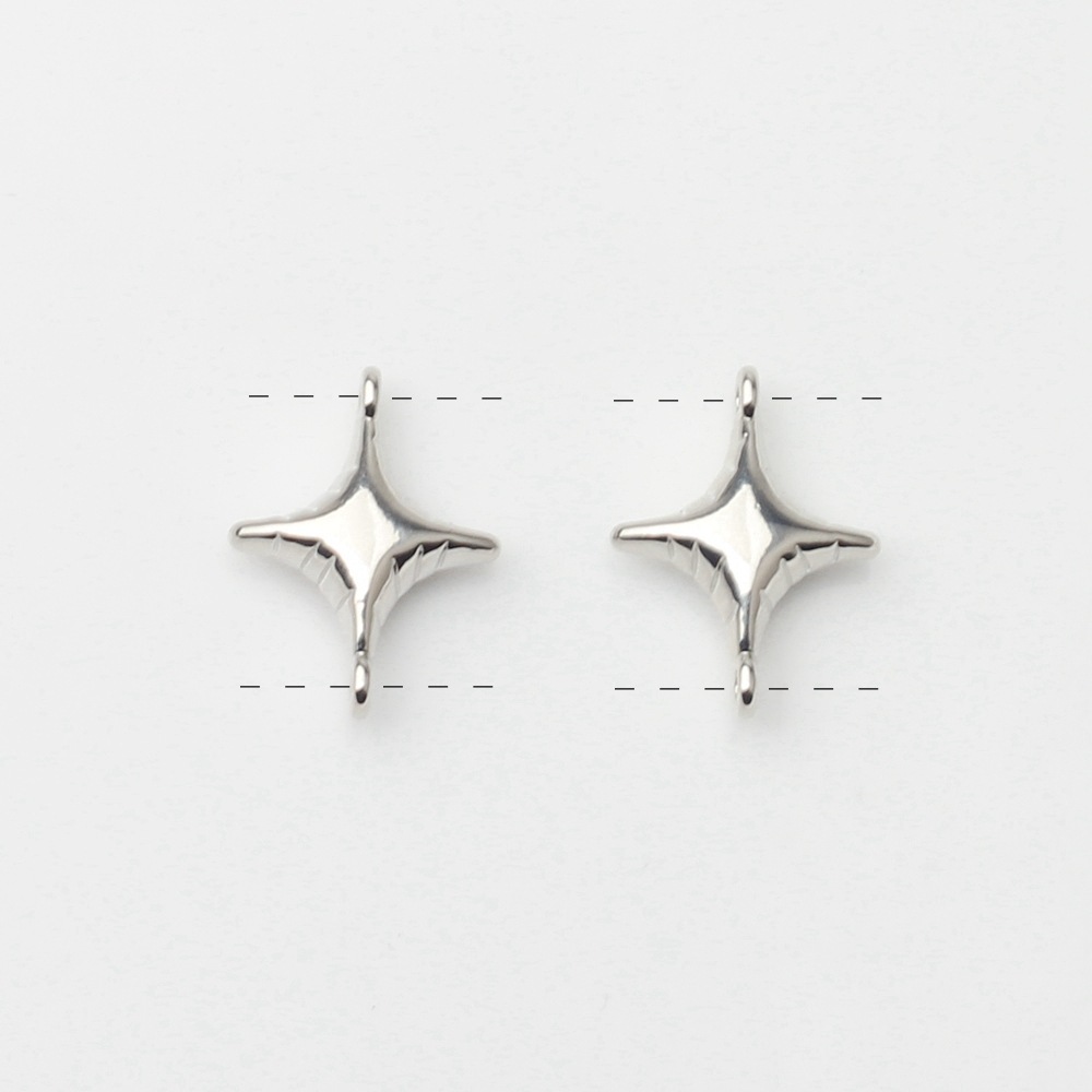 Plating Design Simple Style, Korean Style Style 10 PCS/Package Alloy Star Pendant DIY Jewelry Accessories