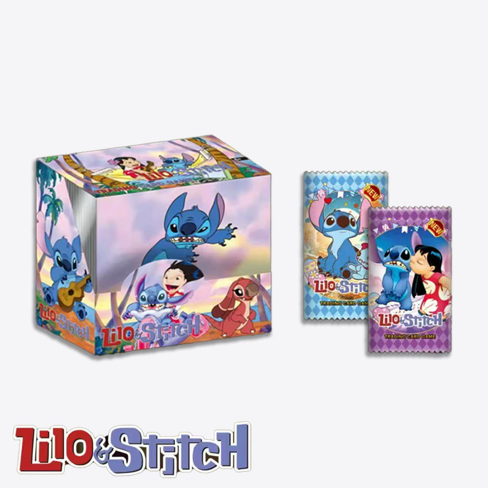 Коллекционная карта с вышивкой Cross-border, аниме, мультяшная игровая карта, слепой бокс, подарок, английская версия, Лило и Стич