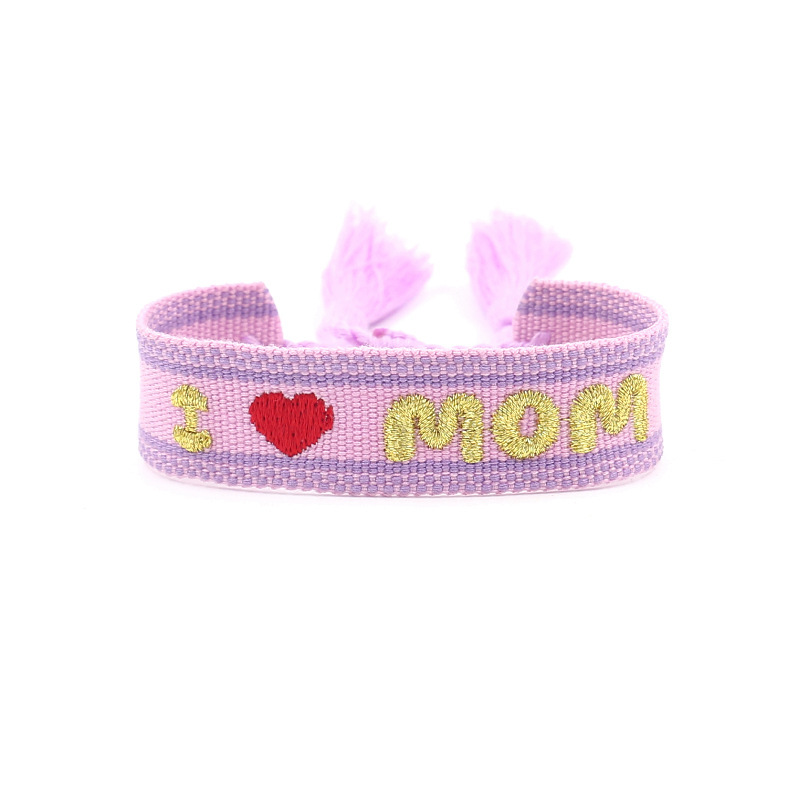 Simple Style Letter Polyester Mother'S Day Unisex Drawstring Bracelets display picture 10