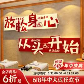 网红头疗店房海报墙面软装饰养发馆氛围布置图片宣传挂画形象文化