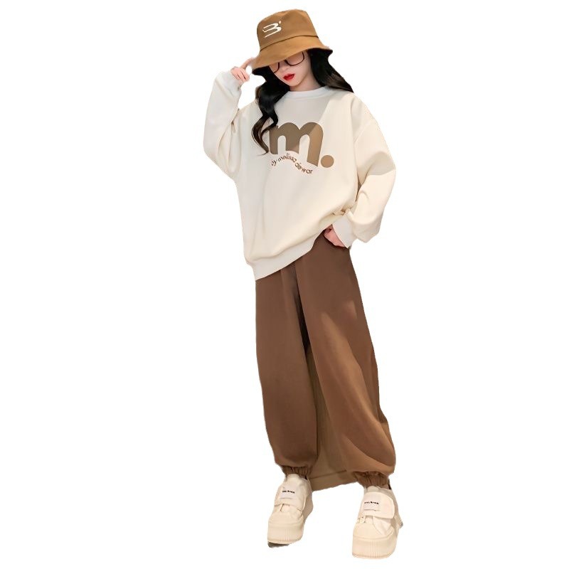 Mädchen Herbst Hoodie Und Sporthose Im Zweiteiler Set Für Kinder_voghion.com