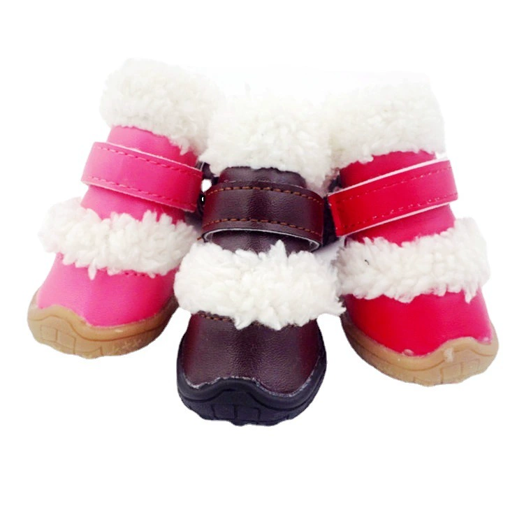 Зимняя теплая обувь для домашних животных из овчины 2021, новые зимние сапоги для маленьких и средних собак, толстые снегоступы на флисовой подкладке