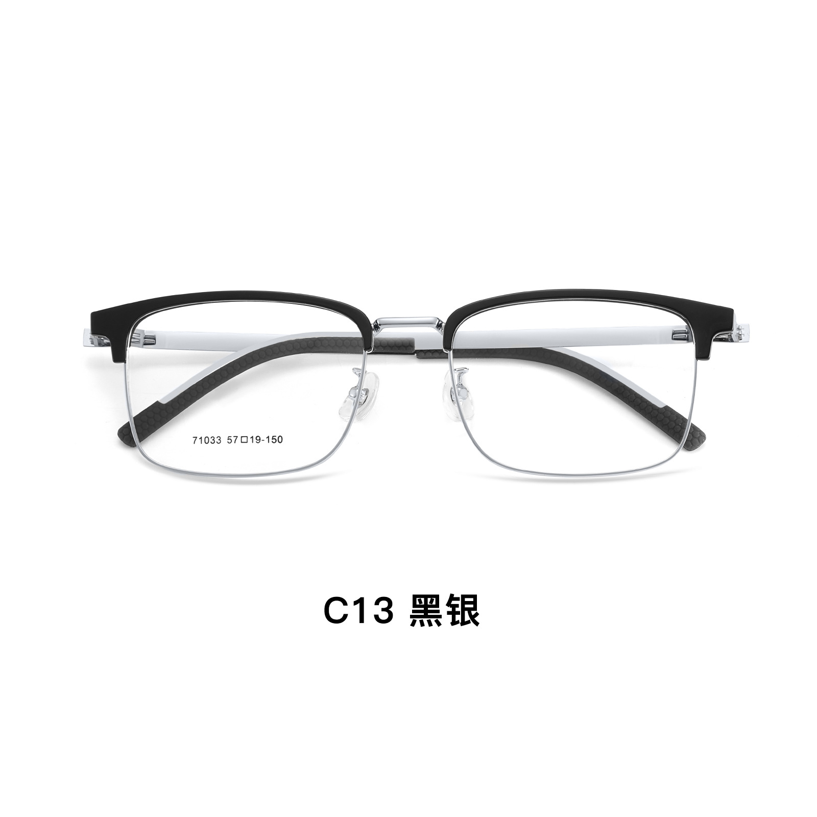 VOSS estilo Sven aleación casual cejas marco de gafas de ciencia y tecnología medio paquete de gafas de dos colores Danyang gafas al por mayor