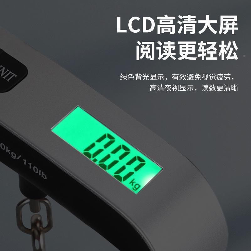 Balanza de mano de acero inoxidable electrónica de 50kg conveniente de alta precisión, escala de entrega doméstica, pequeña escala de equipaje de viaje