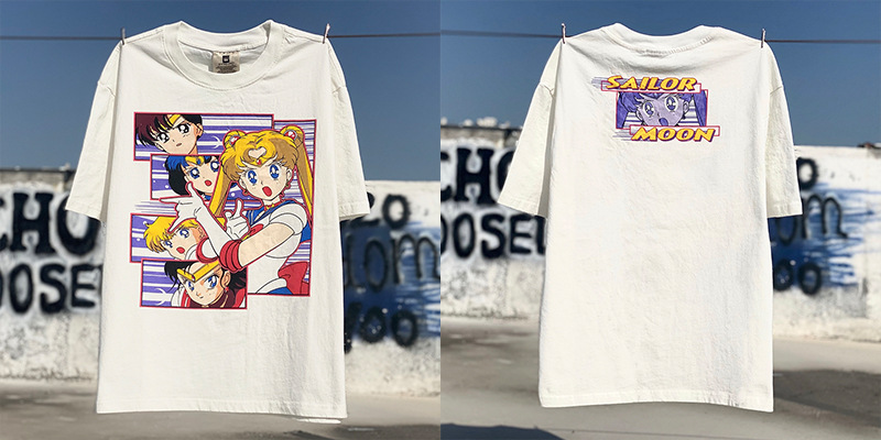 Vintage lavado viejo vintage manga corta marca de moda americana niebla calle suelta VTG casual cuello redondo hombres y mujeres camiseta