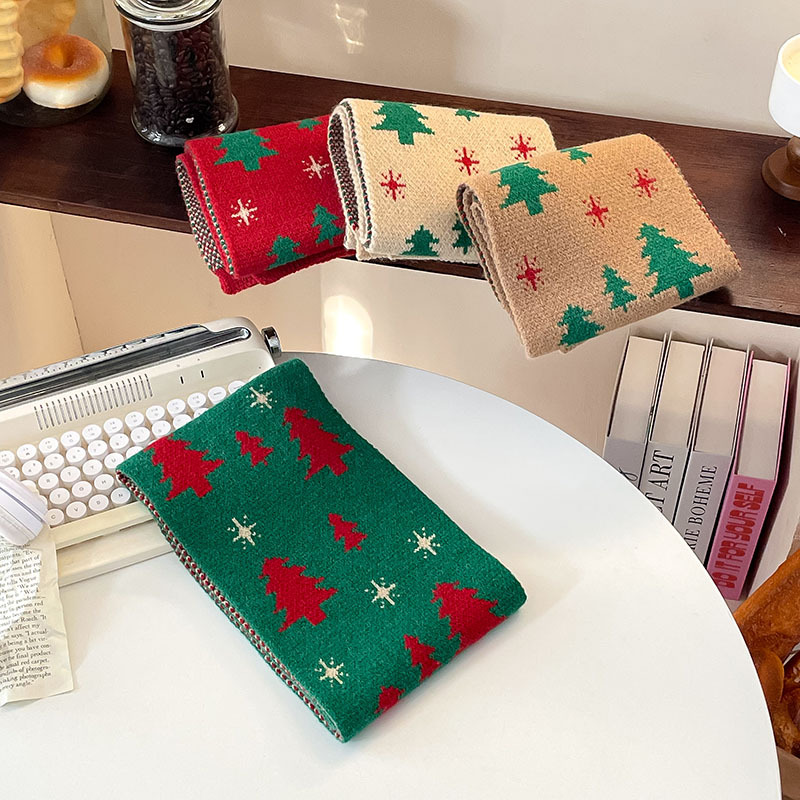 Cadeau de Noël Écharpe pour enfants Écharpe coupe-vent épaisse et chaude pour bébé garçon et fille_voghion.com