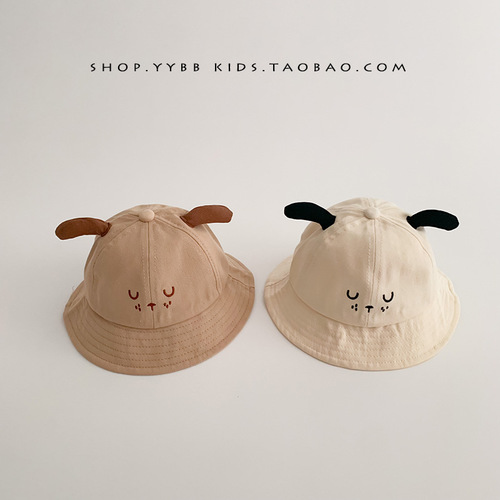 Baby hat Korean style spring and autumn thin section cute super cute fisherman hat boys and girls sun protection baby basin hat trendy