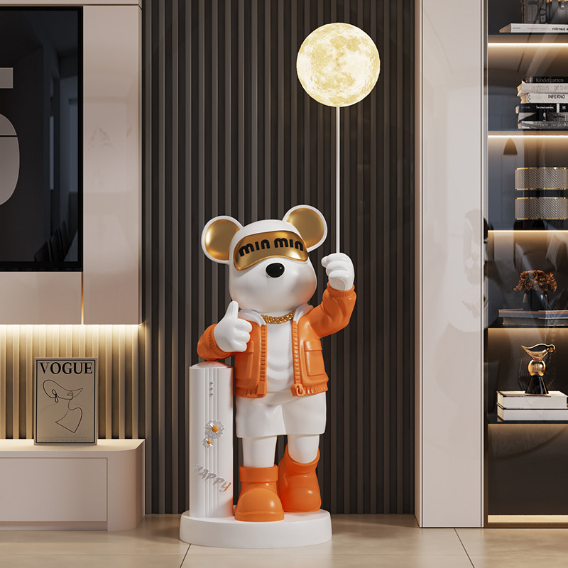 Large Violent Bear Ornaments Living Room Tv Cabinet Sofa Large Floor-Standing Decoration Bluetooth Speaker Housewarming Gift