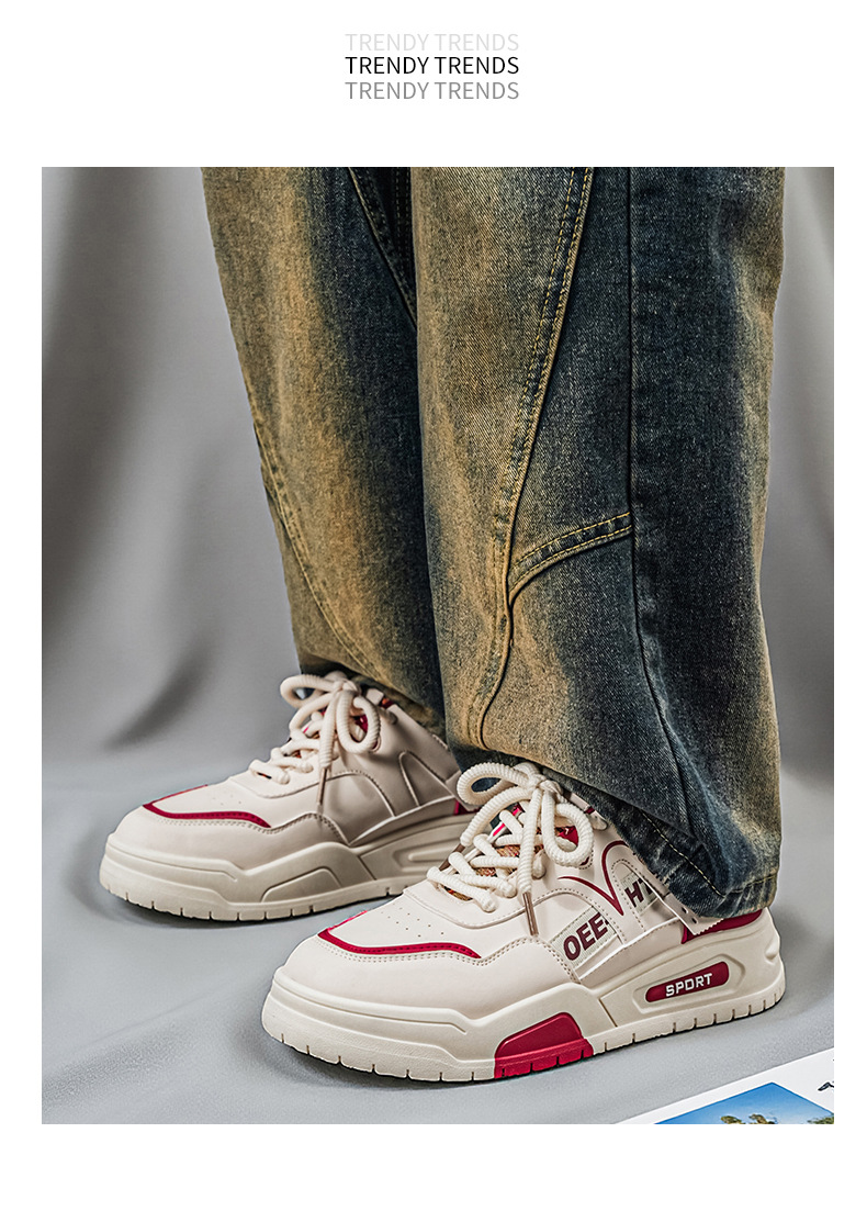 Men's Shoes 2026 New Spring Internet Celebrity Explosion Versatile Leather Casual Board Shoes Student Height Sports Trendy Shoes Men_vogvips.com