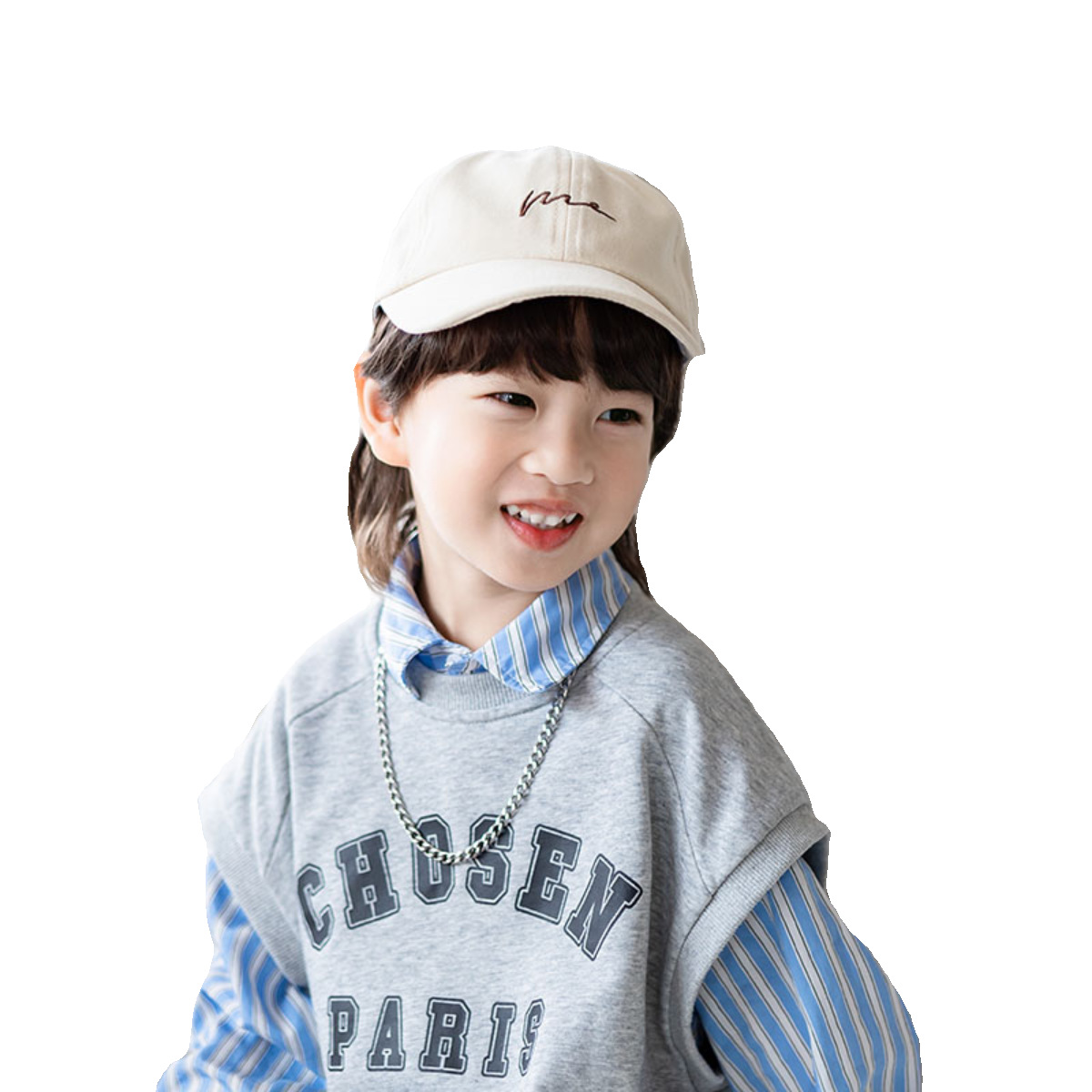 Los niños gorra de béisbol primavera y verano Corea moda niños y niñas patrón de onda casual pico Cap marea sombrero bebé al aire libre