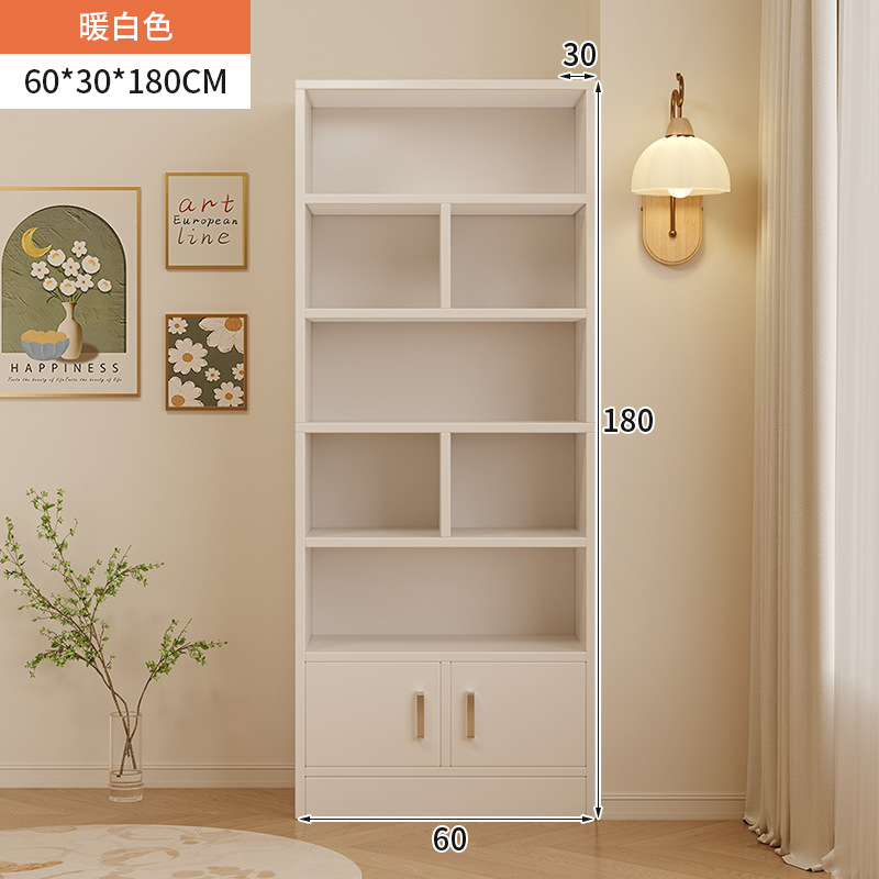 Estante de libros doméstico moderno y simple almacenamiento de suelo integrado contra la pared armario de almacenamiento sub-salón de estar mostrador de libros