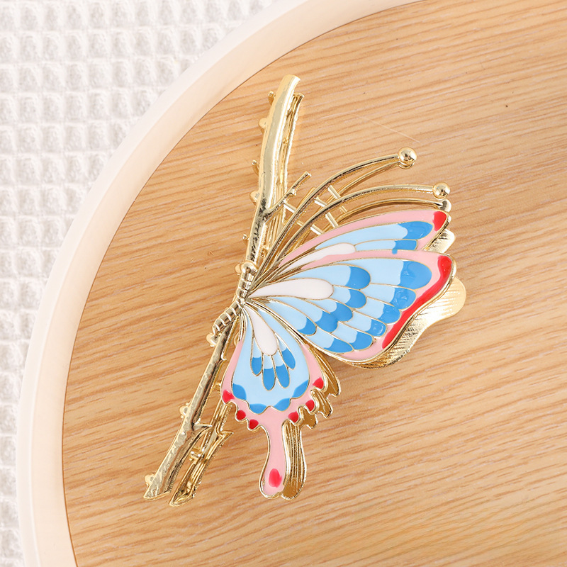 Kapaszkodó Csat Festett Pillangó Nagy Elegáns Antik Hajtű 2022 Nyári Új Hátulra Festett Haj Fejfedő Cápacsat_voghion.com