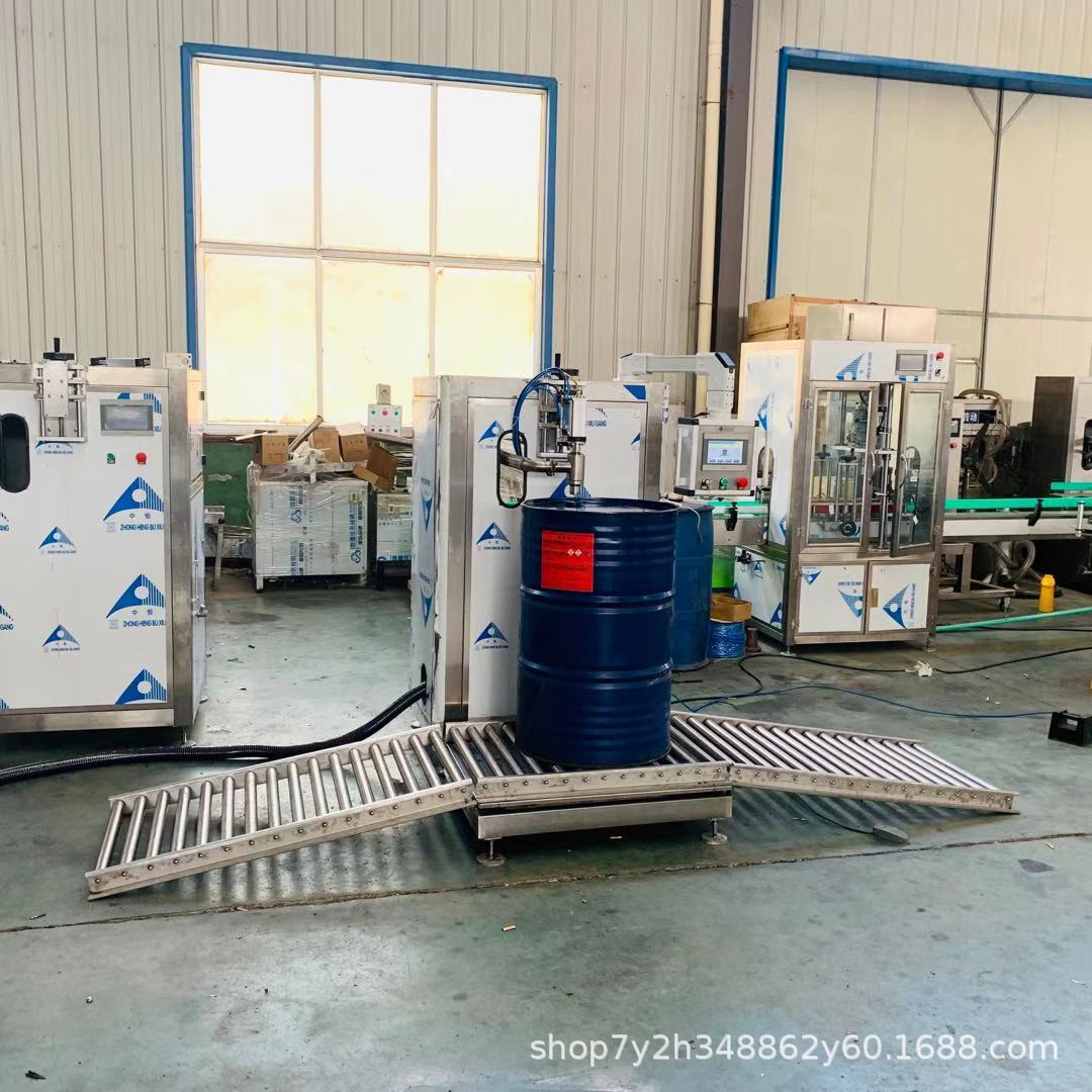 厂家定做    半自动170L大桶液体灌装机  切削液 润滑油 液体肥等