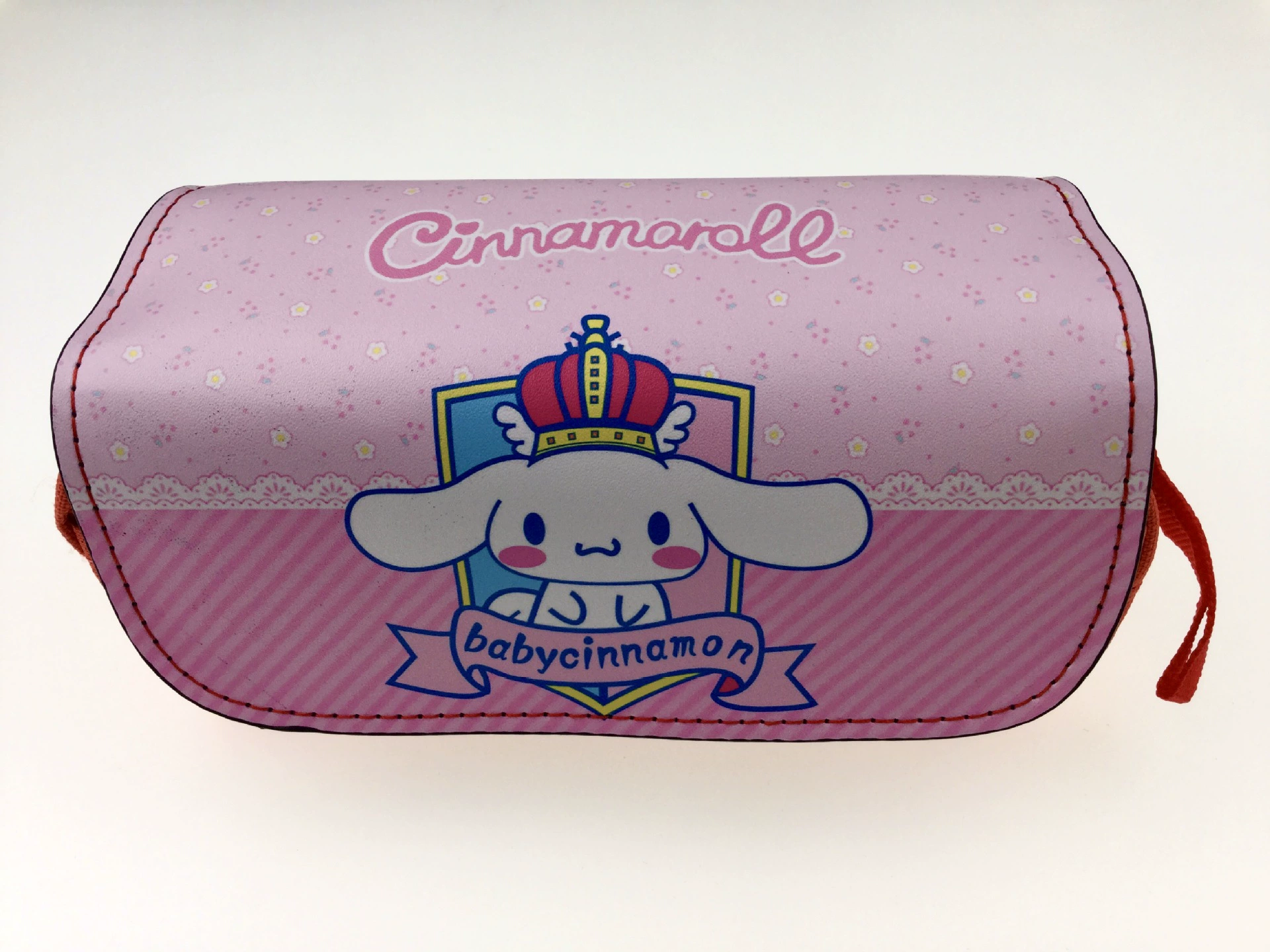 Мультяшный милый двойной отдел pencil case с молнией, кошелек, маленькая сумочка, Cinnamoroll