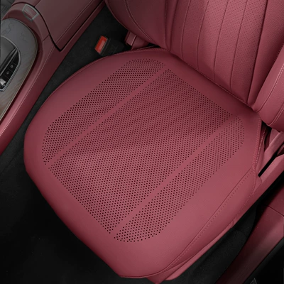 Car Seat Cushion, Seat cushion, seat cover - pomegranate-red-one-piece-of-front-seat-cushion