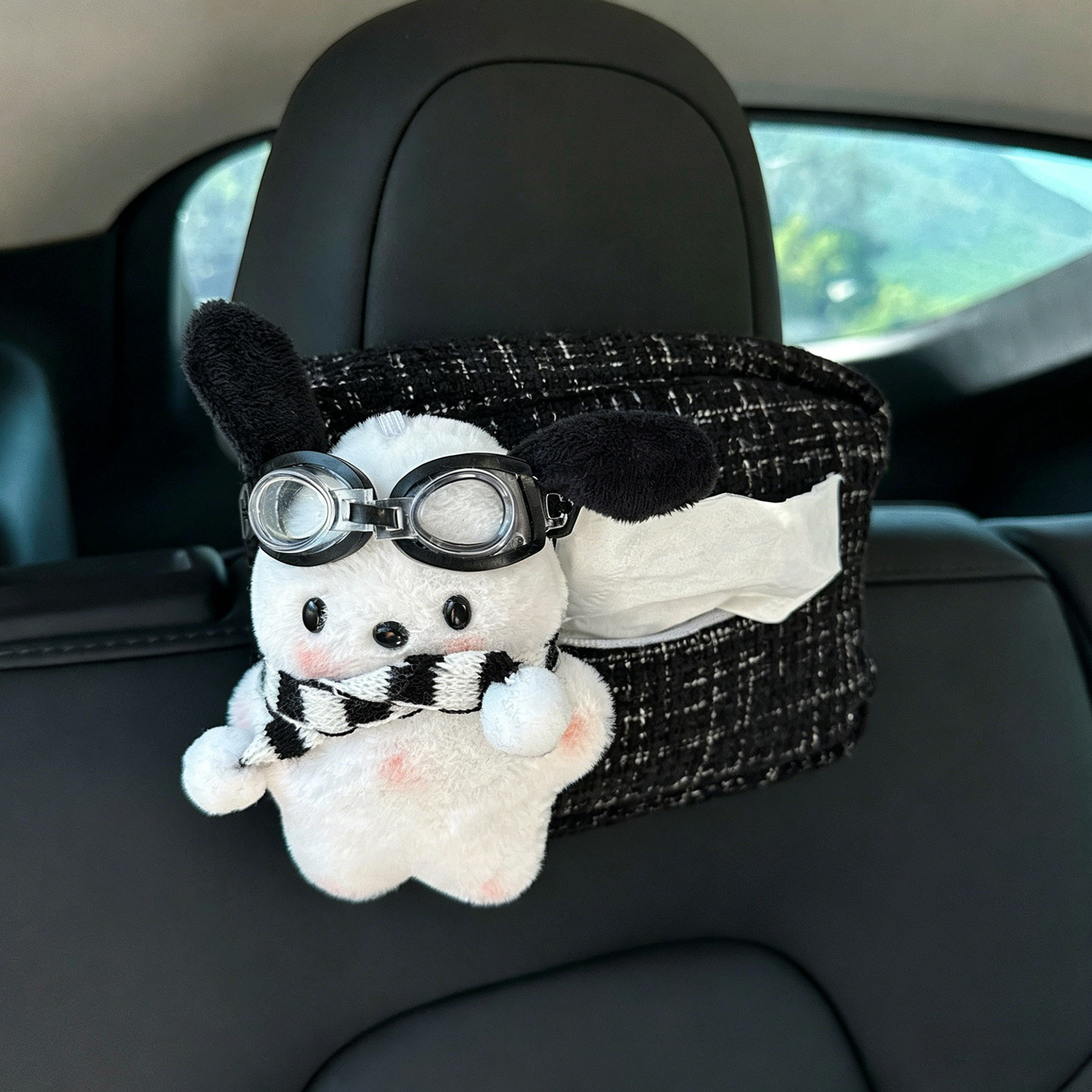 Car tissue box cute girly kitty cat tissue box high aesthetic car tissue bag