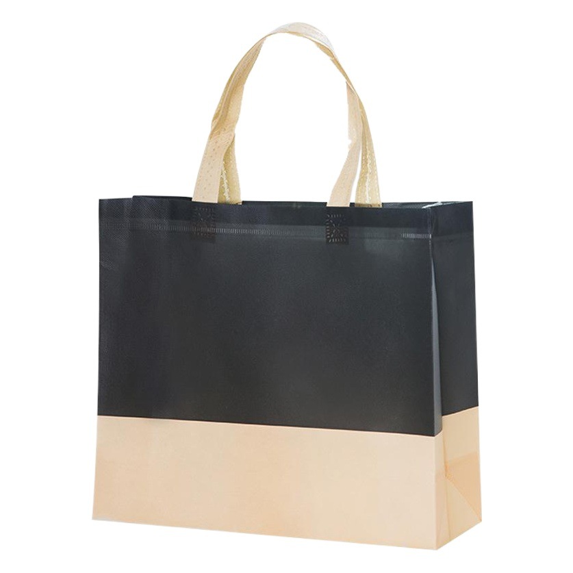 Bolso no tejido recubierto en stock color a juego bolsa de protección del medio ambiente bolso promocional bolso no tejido en el logotipo de stock