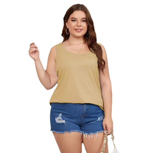 Amazon Plus Size Women's Breathable Stretch Exercise Tank Top with Sexy Bodice Running Top for Women