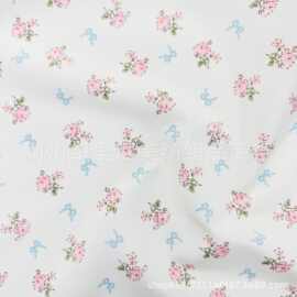 50D棉感数码印花布 热转移印婴童女装童装羽绒服面料碎花防晒布料