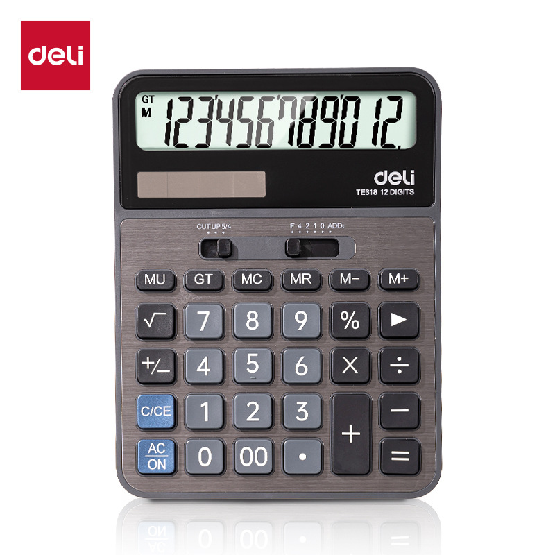 Calculadora de escritorio Te317 / Te318 / Te319 Calculadora de doble fuente de alimentación para contabilidad financiera comercial