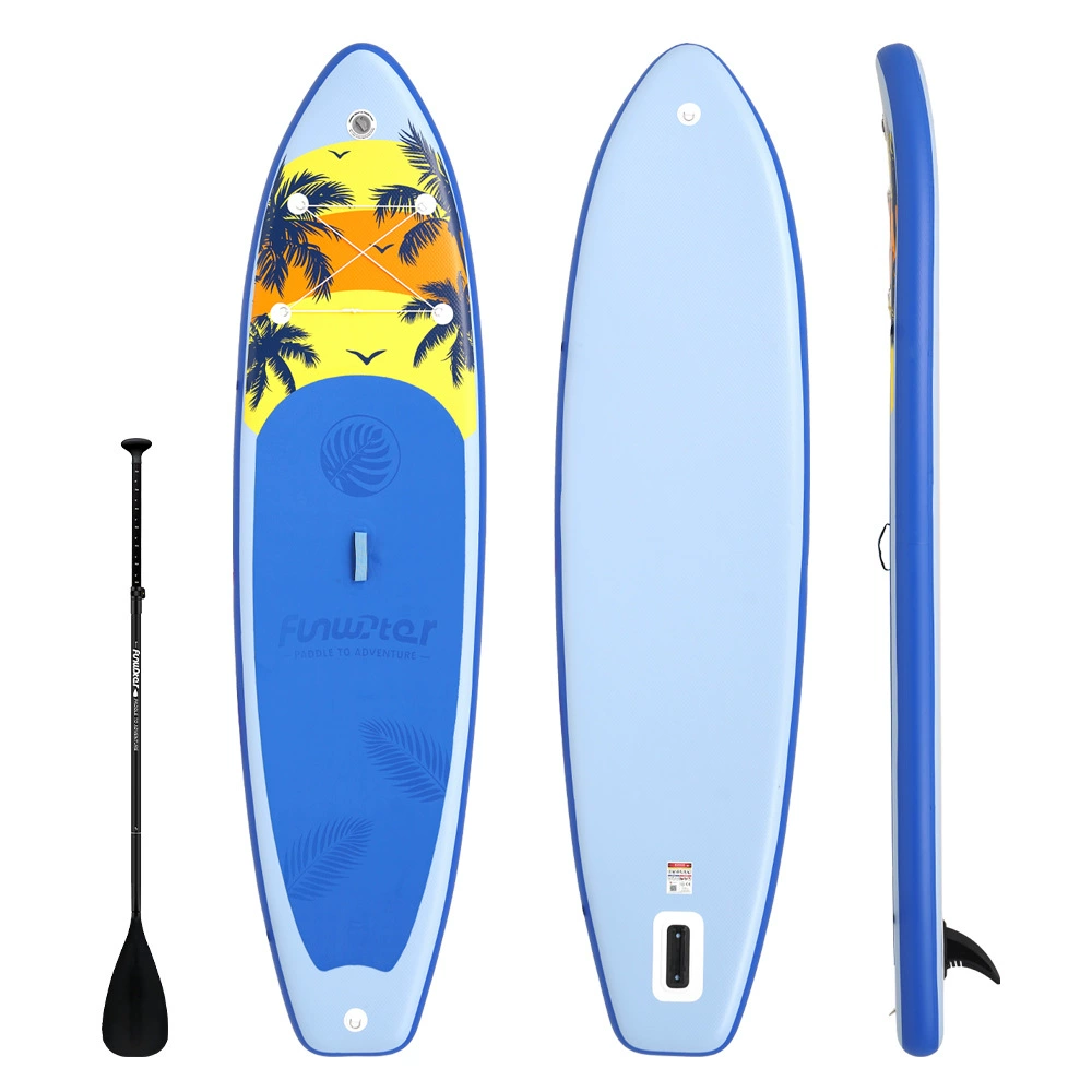 Надувная доска для стоячего плавания (Funwater) SUP — 335/350/385 см, складная, опорная база под камеру