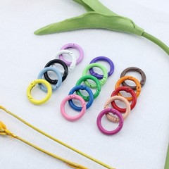 焼付ペイントカラー亜鉛合金スプリングリング開口リング開口リングカードリングブックリング25mmメタルリングdyiアクセサリー