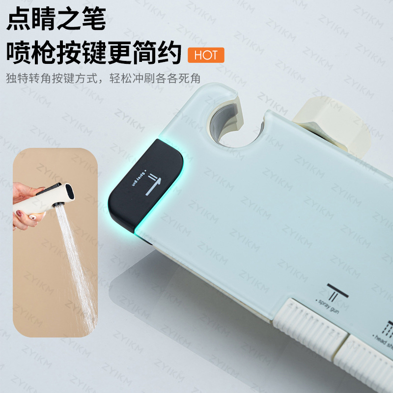 Juego de ducha de cobre frío y caliente, ducha de tocador, ducha montada en la pared, baño para el hogar, boquilla presurizada para el baño