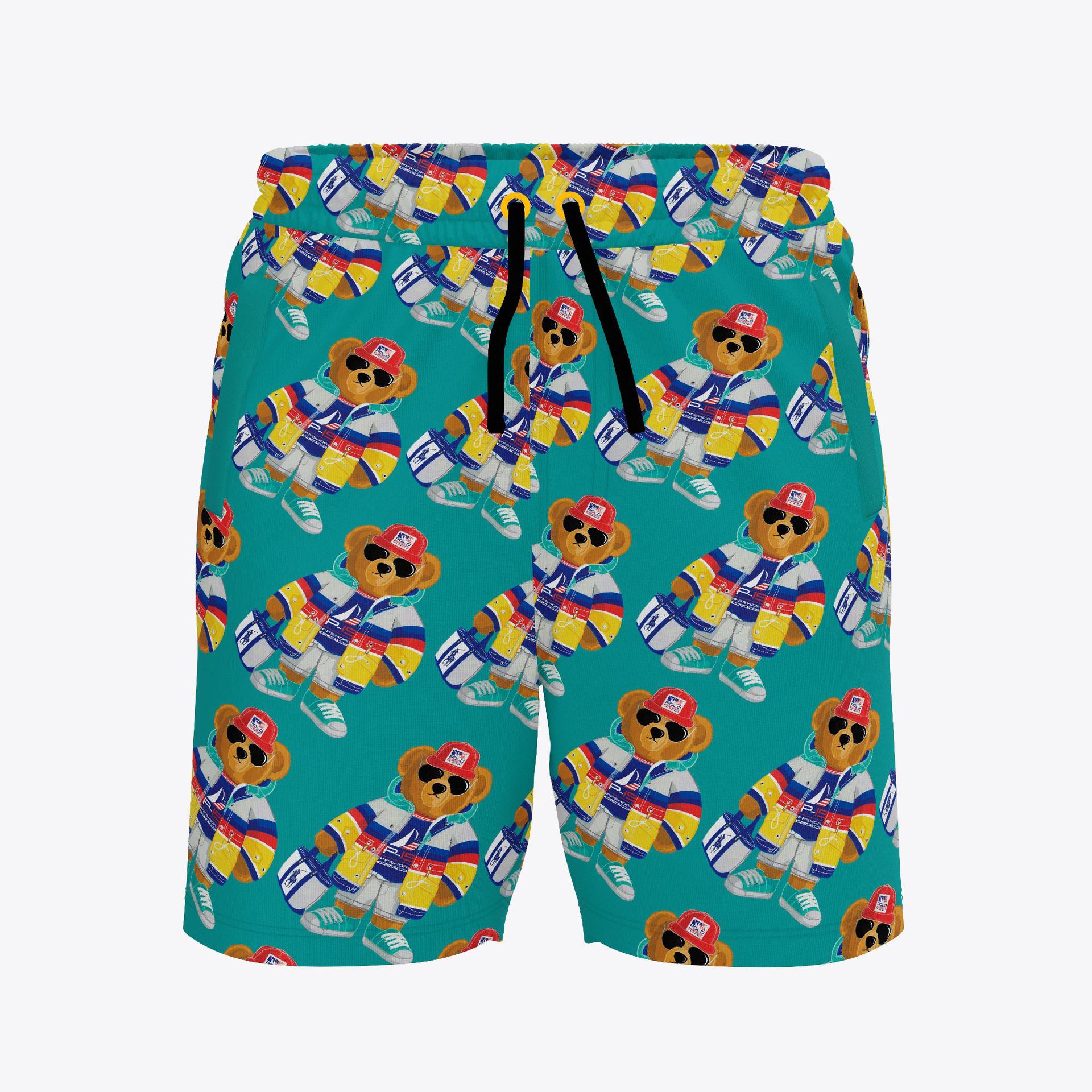 Hawaiian beach pants men's casual loose plus size men's five-point quick-drying shorts beach vacation casual pants