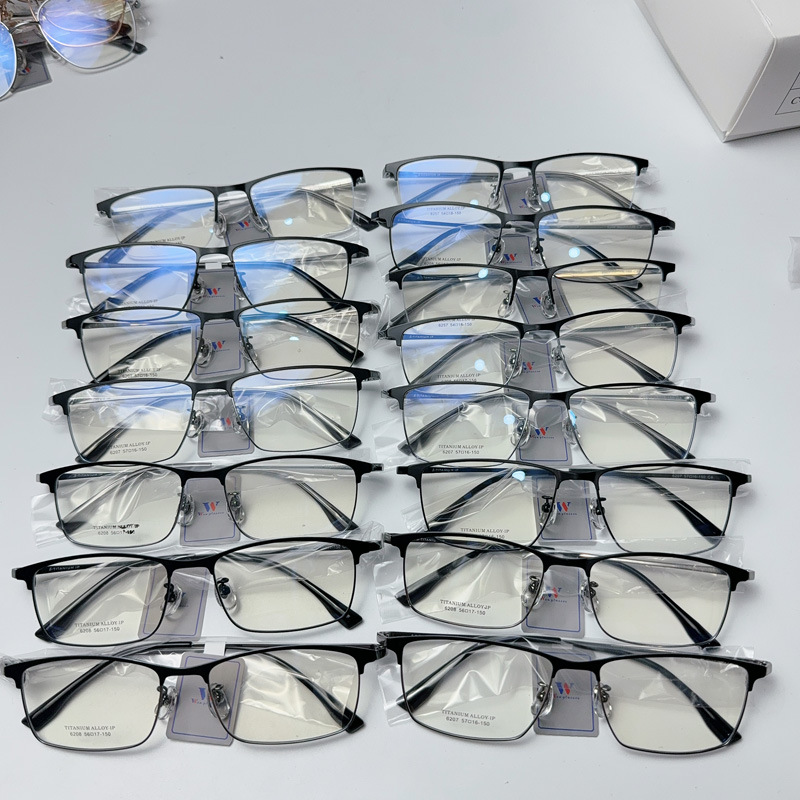 夏季商务钛架半框深圳高品质眼镜框品牌架处理混批钛架简约眼镜