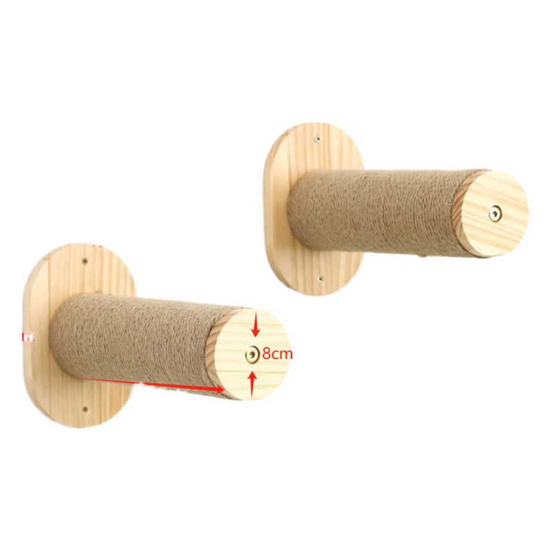 Nuevo gato de madera escalera de escalada montado en la pared de múltiples capas gato escalada rack cuerda de cisne escaleras de madera gato suministros de juguete