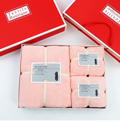 High density Coral towel Bath towel Three Gift box marry Return ceremony company gift birthday gift customized LOGO