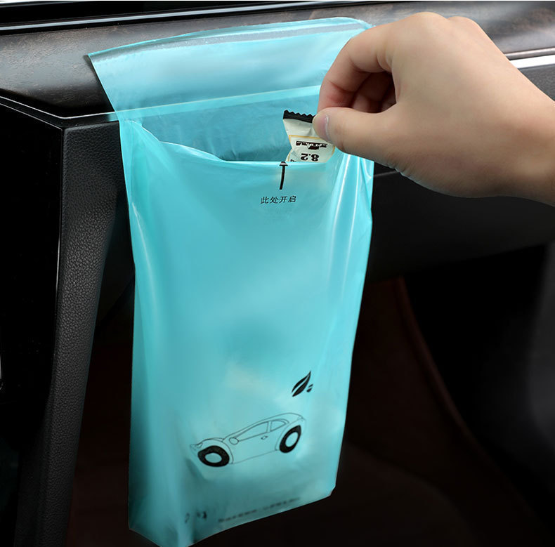 Car-Mounted Trash Bag, Adhesive Type, Disposable, Creative Car Storage, Hanging Car Trash Can, Car Interior Accessories