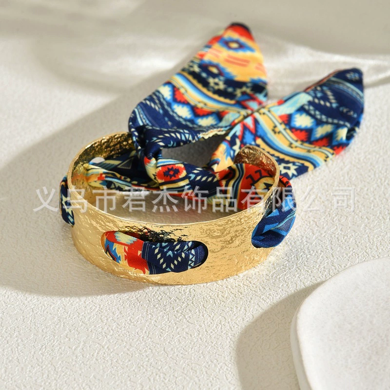Retro beach golden fashionable women's bracelet, design jewelry, trend of season