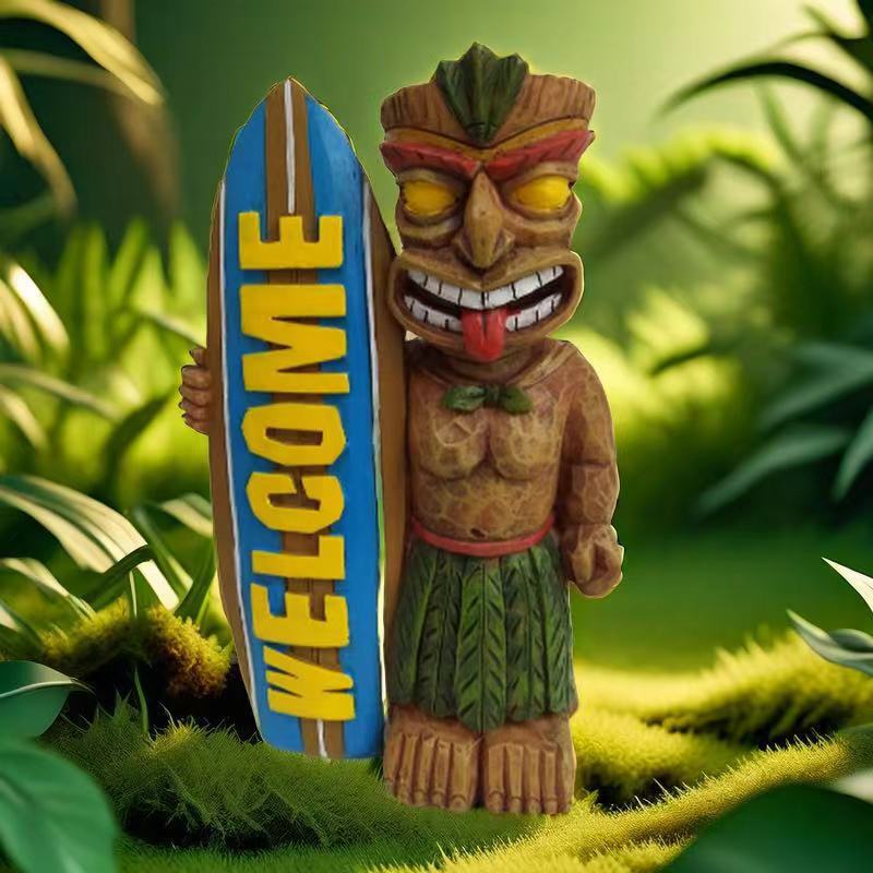 Cross-Border Amazon Totem Outdoor Surfboard Style Garden Maya Tribal Resin Ornament Ethnic Style Cultural and Creative Product