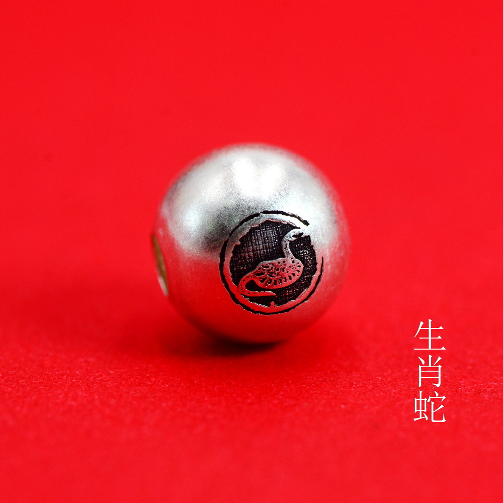 源头925纯银十二生肖本命年转运红绳手链圆隔串珠复古DIY手工饰品