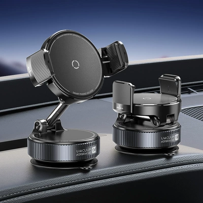 Car Magnetic Mobile Phone Holder 2025 New Suction Cup Vacuum Adsorption Car Special Navigation Magnetic Fixed Holder (Car phone holder) - k55-magnetic-stand-black