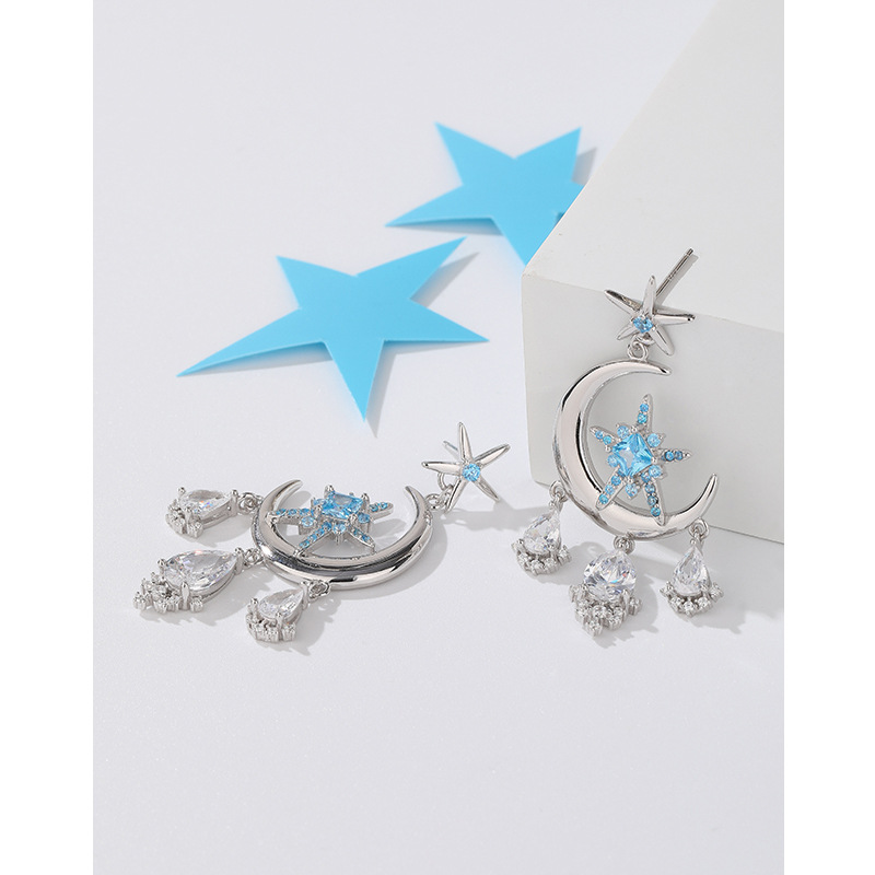 Pendientes de borla Xingyue de las mujeres de plata esterlina 925 pendientes elegantes Luz de lujo de alto grado pendientes de diseño de nicho pendientes de moda