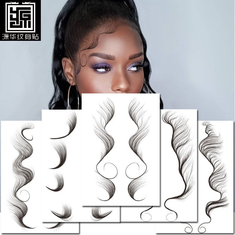 Baby bangs tattoo cross-border in stock supply baby hair edge tattoo hairline edge sticker Baby bangs tattoo cross-border in stock supply baby hair edge tattoo hairline edge sticker