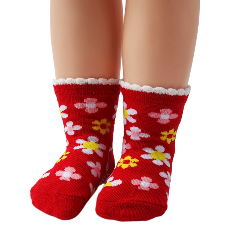 Calcetines de algodón de dibujos animados para niñas de Amazon BASIC para niños que dispensan Calcetines antideslizantes PARA NIÑOS Calcetines para niños pequeños al por mayor