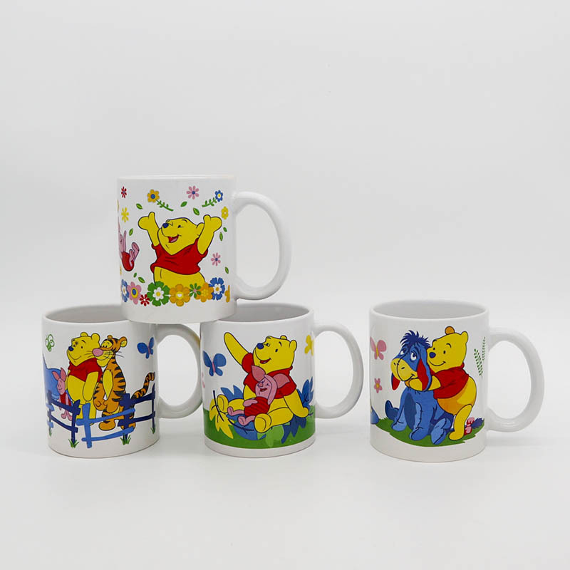 12OZ flor asada taza de cerámica recta taza de cerámica taza de agua creativa taza de leche taza de café al por mayor