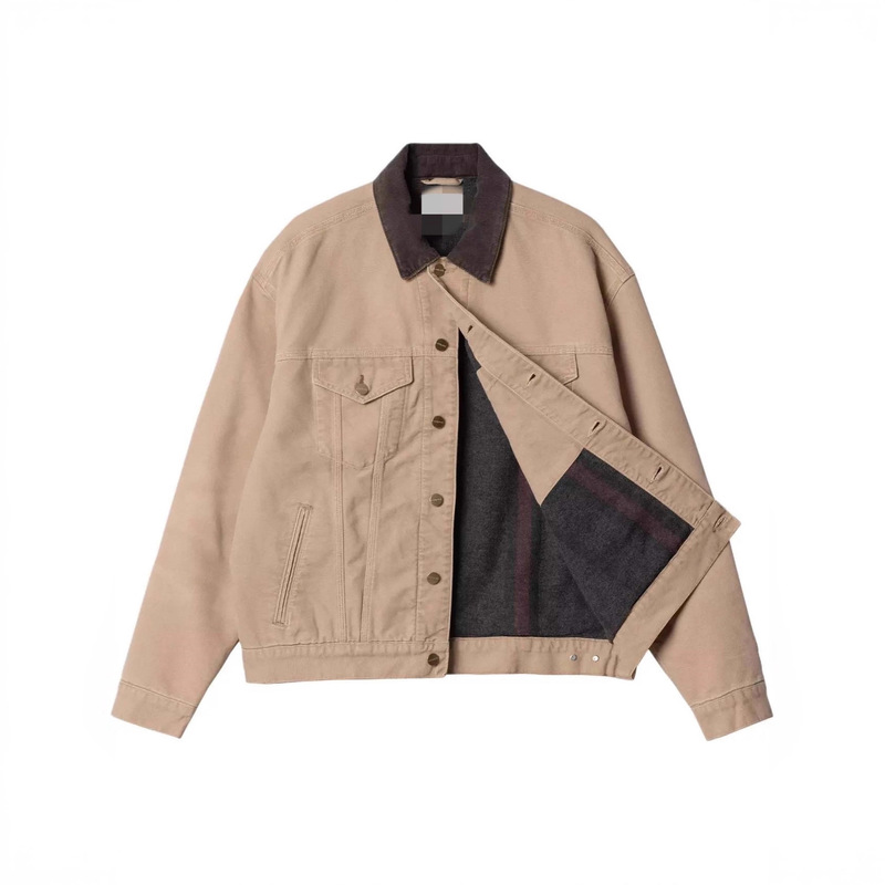 Vintage Kaha 90S J10 Versatile Retro Loose Trucker Collar Jacket Cotton Coat for Men and Women