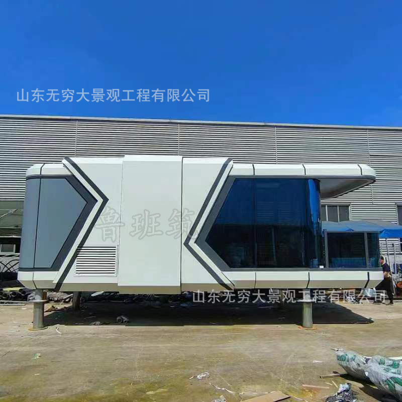 Estructura de acero ligero cápsula espacial B & B cabina inteligente lugar escénico complejo al aire libre móvil habitación estrellado nueva habitación integrada