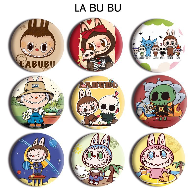 LABUBU ラブブバッジアニメ漫画バーブックバッグ装飾ペンダント 58 ミリメートルバッジペンダント周辺機器|undefined