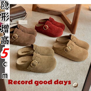 ��ƤŮЬ�������5cm���ϰ��^��ЬŮ2026�¿�ë�q�ӽq�⴩����Ь