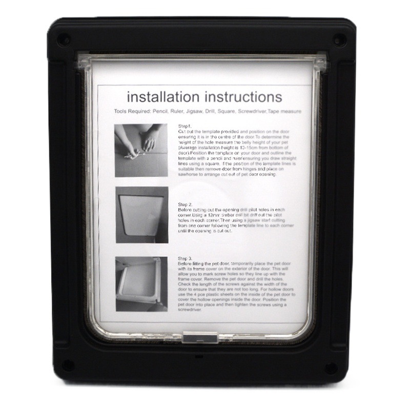 Suministros para mascotas puerta del gato puerta del perro deflector jaula del perro cerca de la puerta del perro canal del perro del agujero del perro de dos vías puerta del perro