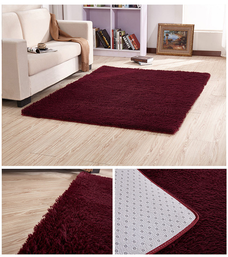 丝毛地毯,客厅地毯,卧室地毯,床边垫,沙发垫,纯色地垫,毛毛地毯,地垫定制