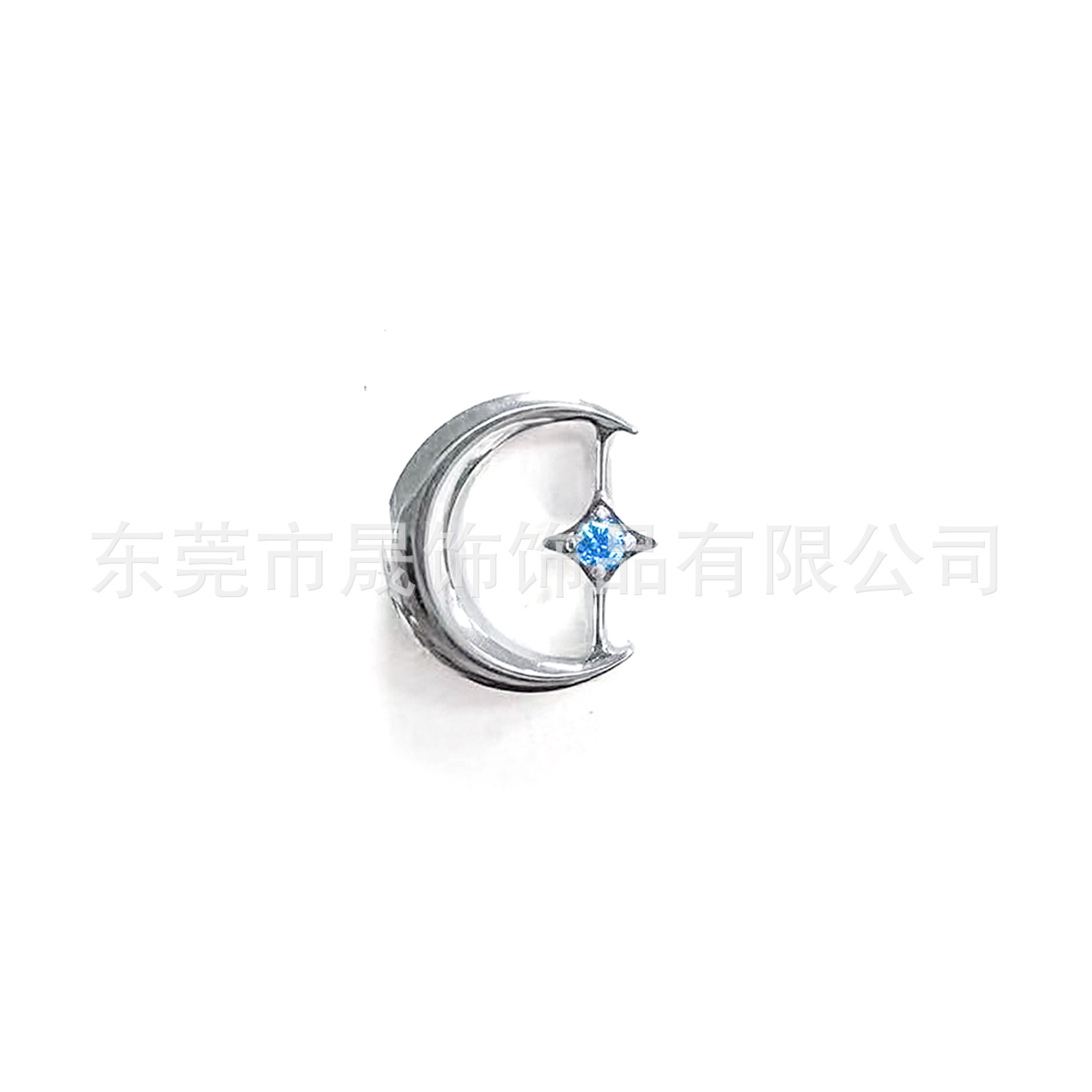 F136 Titanium Alloy Ear Stud Moon Studded 5A四角 Cubic Zirconia Helix Cartilage Stud G23 Titanium Internal Thread 人体 Piercing Jewelry