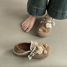 时尚森系可爱卡通立体小猫咪勃肯单鞋女2025秋季新款休闲搭扣单鞋