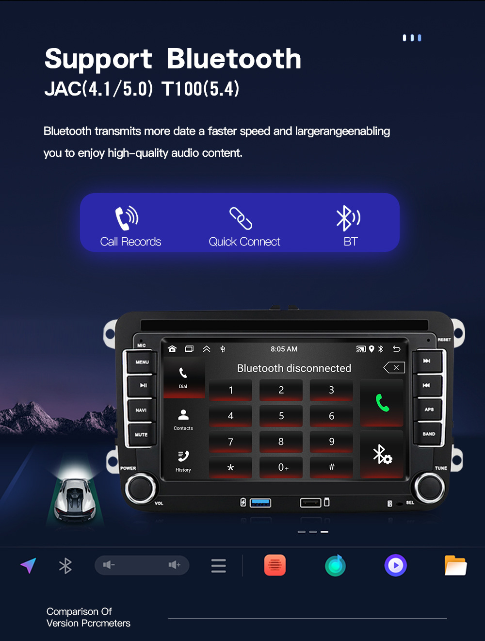 Applicable to Volkswagen Skoda Seat Universal Central Control Display Large Screen Car Carplay Navigation Integrated Machine