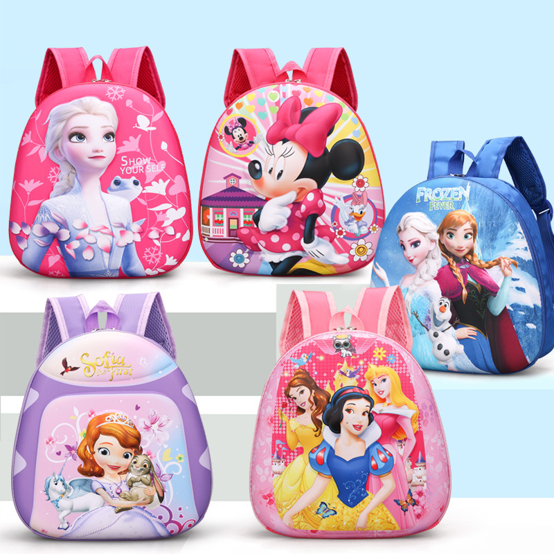 Mochila Infantil 2025, Nuevo Modelo de Exportación, Diseño 3D de Dibujos Animados, Forma de Huevo, para Jardín de Niños y Escuela, para Niños y Niñas, Mochila de Princesa